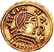 1 Tremissis Torso with ten sections; with R obverse image