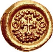 1 Tremissis Torso with ten sections; with B, Lombard Kingdom, 672-700 reverse image