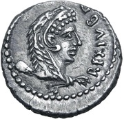 Denarius - Juba II Caesarea obverse image