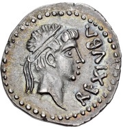 Denarius - Juba II and Cleopatra Selene Caesarea obverse image