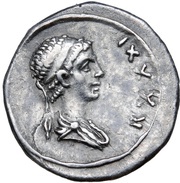 Denarius - Juba II and Ptolemy Caesarea, Mauretania, 6 reverse image