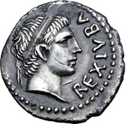 Denarius - Juba II Caesarea obverse image