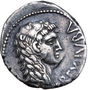 Denarius - Juba II Caesarea obverse image