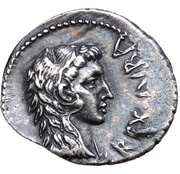 Denarius - Juba II Caesarea obverse image