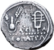 Denarius - Juba II and Cleopatra Selene Caesarea, Mauretania, 11-23 reverse image