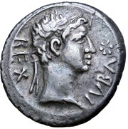 Denarius - Juba II and Cleopatra Selene Caesarea obverse image