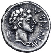 Denarius - Juba II and Cleopatra Selene Caesarea obverse image