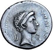 Denarius - Juba II and Cleopatra Selene Caesarea obverse image
