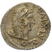 Denarius - Juba II Lion headdress; Capricorn obverse image