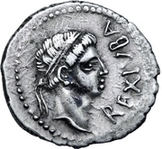 Denarius - Juba II and Ptolemy Caesarea obverse image