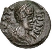 2½ Nummi - Athalaric / In the name of Justinian I, 527-565 Rome obverse image