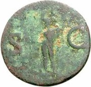 42 Nummi Countermark; As of Agrippa, 45-12BC, honoured by Caligula, 37-41, Ostrogothic Kingdom, 501-553 reverse image