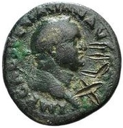 42 Nummi Countermark; As of Vespasian, 69-79 obverse image