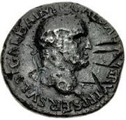 42 Nummi Countermark; As of Galba, 68-69; winged Victory obverse image