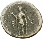 42 Nummi Countermark; As of Titus, 79-81, Ostrogothic Kingdom, 501-553 reverse image