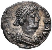 ¼ Siliqua In the name of Anastasius I; Ravenna obverse image