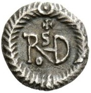 ¼ Siliqua - Theoderic / In the name of Justin I, 518-526 Ravenna reverse image