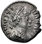 ¼ Siliqua - Athalaric / In the name of Justinian I, 527-565 Ravenna obverse image