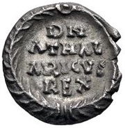 ¼ Siliqua - Athalaric / In the name of Justinian I, 527-565 Ravenna reverse image