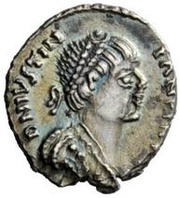 ¼ Siliqua - Amalasuntha / In the name of Justinian I, 527-565 and Theoderic, 493-526 Ravenna obverse image