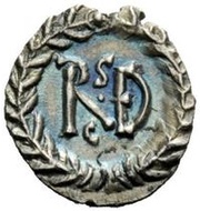 ¼ Siliqua - Amalasuntha / In the name of Justinian I, 527-565 and Theoderic, 493-526 Ravenna reverse image