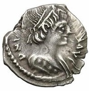 ¼ Siliqua - Theodahad / In the name of Justinian I, 527-565 Ravenna obverse image