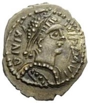 ¼ Siliqua - Hildebard / In the name of Justinian I, 527-565 Rome obverse image