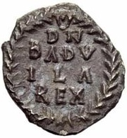 ¼ Siliqua - Baduila / In the name of Anastasius I, 491-518 Ticinum reverse image