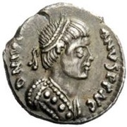 ½ Siliqua - Witigis / In the name of Justinian I, 527-565 Ravenna obverse image
