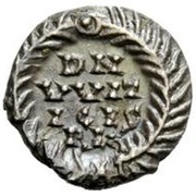 ½ Siliqua - Witigis / In the name of Justinian I, 527-565 Ravenna, Ostrogothic Kingdom, 536-540 reverse image
