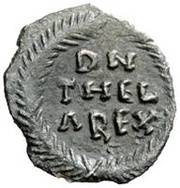½ Siliqua - Theia / In the name of Anastasius I, 491-518 Ticinum, Ostrogothic Kingdom, 552 reverse image
