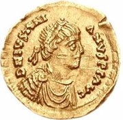 1 Tremissis - Anonymous / In the name of Justinian I, 527-565 obverse image
