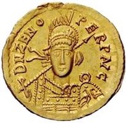 1 Solidus - Theoderic / In the name of Zeno, 476-491 Mediolanum/Milan obverse image