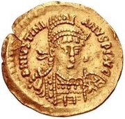 1 Solidus - Anonymous / In the name of Justinian I, 527-565 Star to the left obverse image