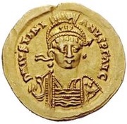1 Solidus - Witigis / In the name of Justinian I, 527-565 Star to the left obverse image