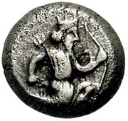 ¼ Siglos - Artaxerxes II / Darius III THE ROYAL COINAGE - 4th type C obverse image
