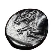 Diobol - Hecatomnus Caria satrapy - "Ἑκατόμνος" reverse image