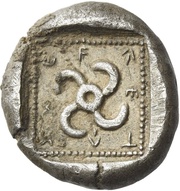 Stater - Teththiveibi, Persian Empires, 440 BC - 430 BC reverse image