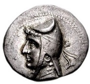 Drachm - Mithradates I Sellwood Type 7 - Hekatompylos obverse image