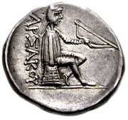 Drachm - Mithradates I Sellwood Type 7 - Hekatompylos, Persian Empires, 171 BC - 138 BC reverse image