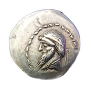 Drachme - Mithradates I - 165-132 BC Sellwood Type 11.2 obverse image