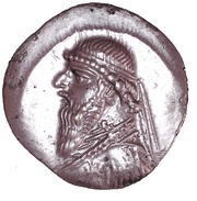 Drachm - Mithradates II Sellwood Type 26.1 obverse image