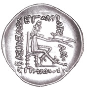 Drachm - Mithradates II Sellwood Type 26.1, Persian Empires, 123 BC - 88 BC reverse image