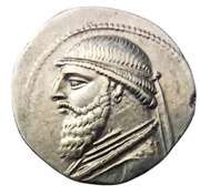 Drachme - Mithradates II - 121-91 BC Sellwood Type 24 obverse image