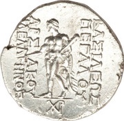 Tetradrachm - Mithradates I Sellwood Type 13 - Seleucia, Persian Empires, 171 BC - 138 BC reverse image