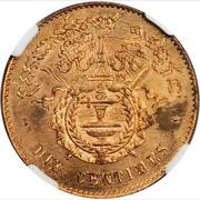 10 Centimes - Norodom I Essai reverse image
