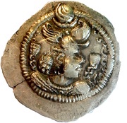 Drachm - Peroz I type III/3 - winged crown obverse image