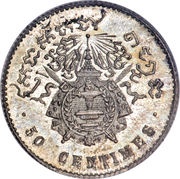 50 Centimes - Norodom I reverse image