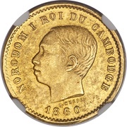 50 Centimes - Norodom I Pattern obverse image