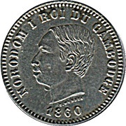 1 Franc - Norodom I obverse image